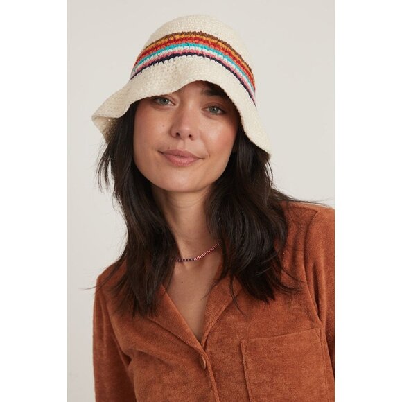 NWT Marine Layer Crochet Bucket Hat in Multi Stripe MSRP$75 - Picture 4 of 15